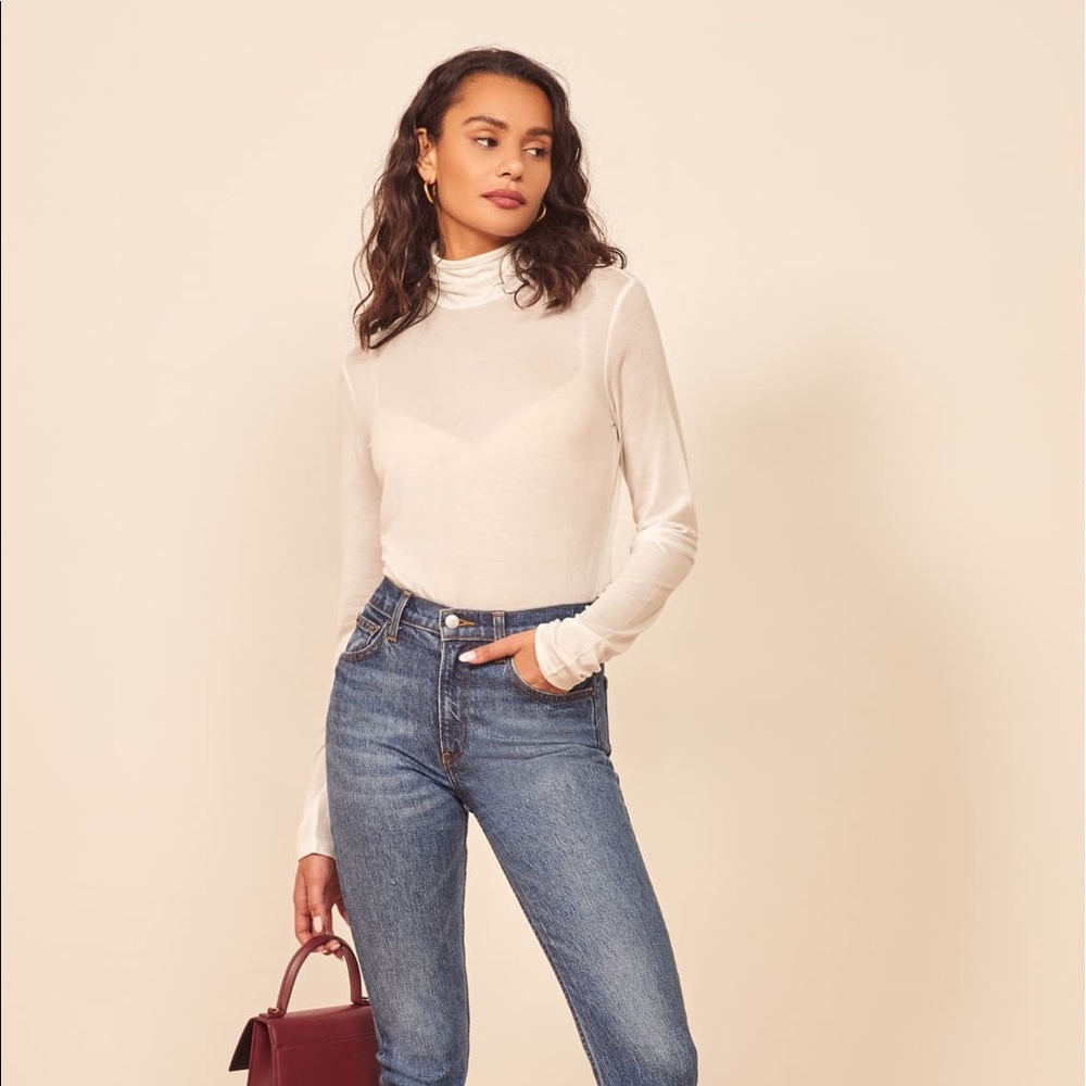 Reformation Reid Turtleneck Tee ✨ NWOT